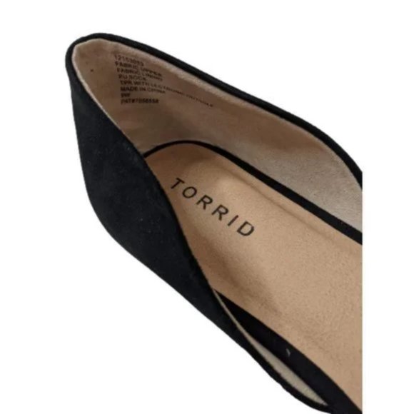 Torrid Black Lace Pointy D’Orsay Flats 9W - Picture 4 of 9